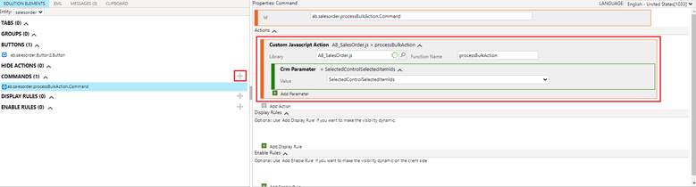 Creating Selection Sensitive Ribbon Button: Entity Home Page