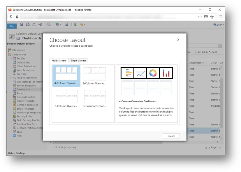 this image shows Multi-Streams Dashboards - Dashboards in Dynamics 365 Customer Engagement