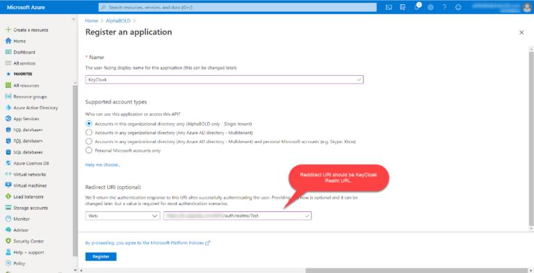 Configure Azure AD as a brokered Identity Provider in KeyCloak