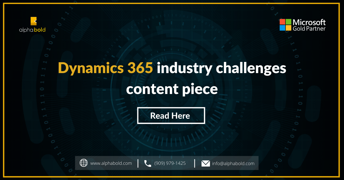 Dynamics 365 Sales - Industry Challenges