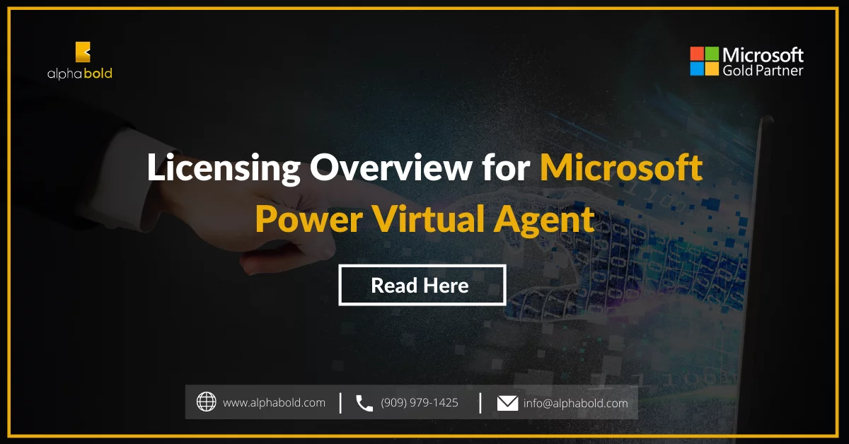 This image shows Licensing Overview for Microsoft Power Virtual Agent