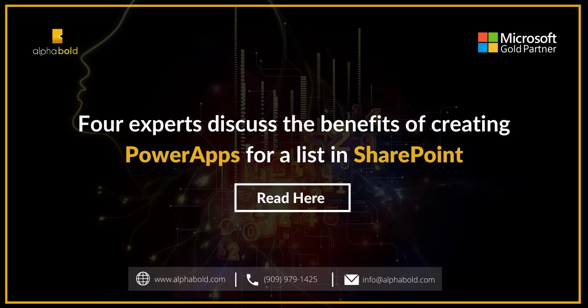 Technology Experts discuss the benefits of creating PowerApps for a list in SharePoint