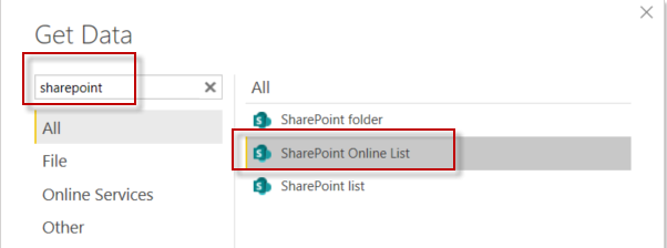 Infographic that show the connect Power BI with SharePoint List or Folder
