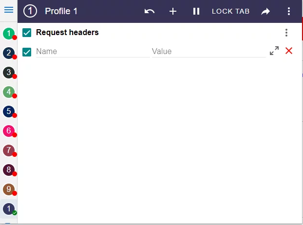 this image shows the request header