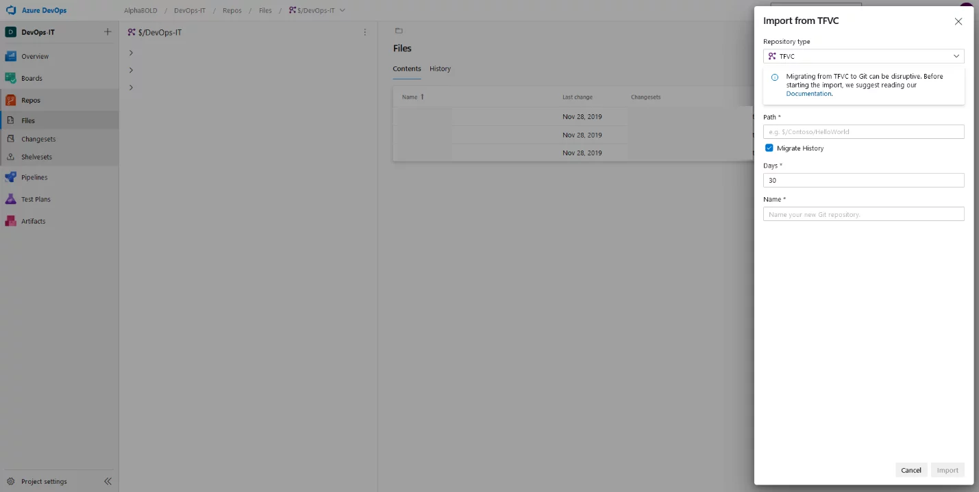 Migrate History