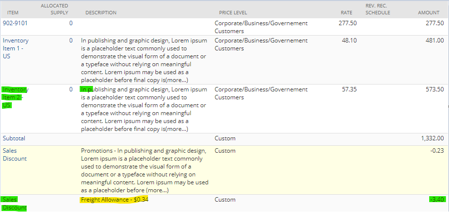 Description | NetSuite Promotions