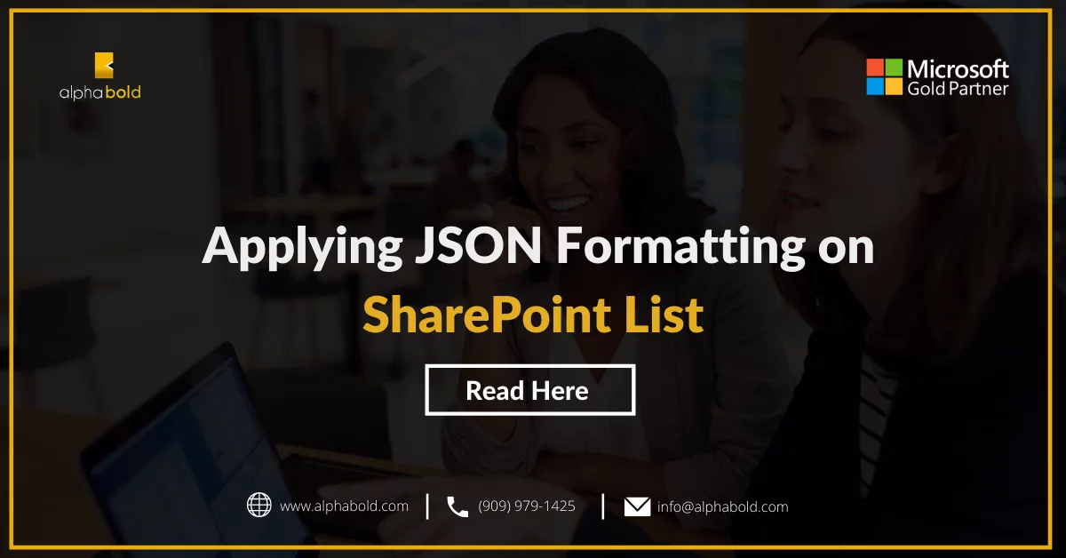this image shows Applying JSON Formatting on SharePoint List