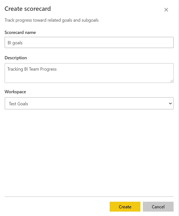 Infographics show the Create a scorecard