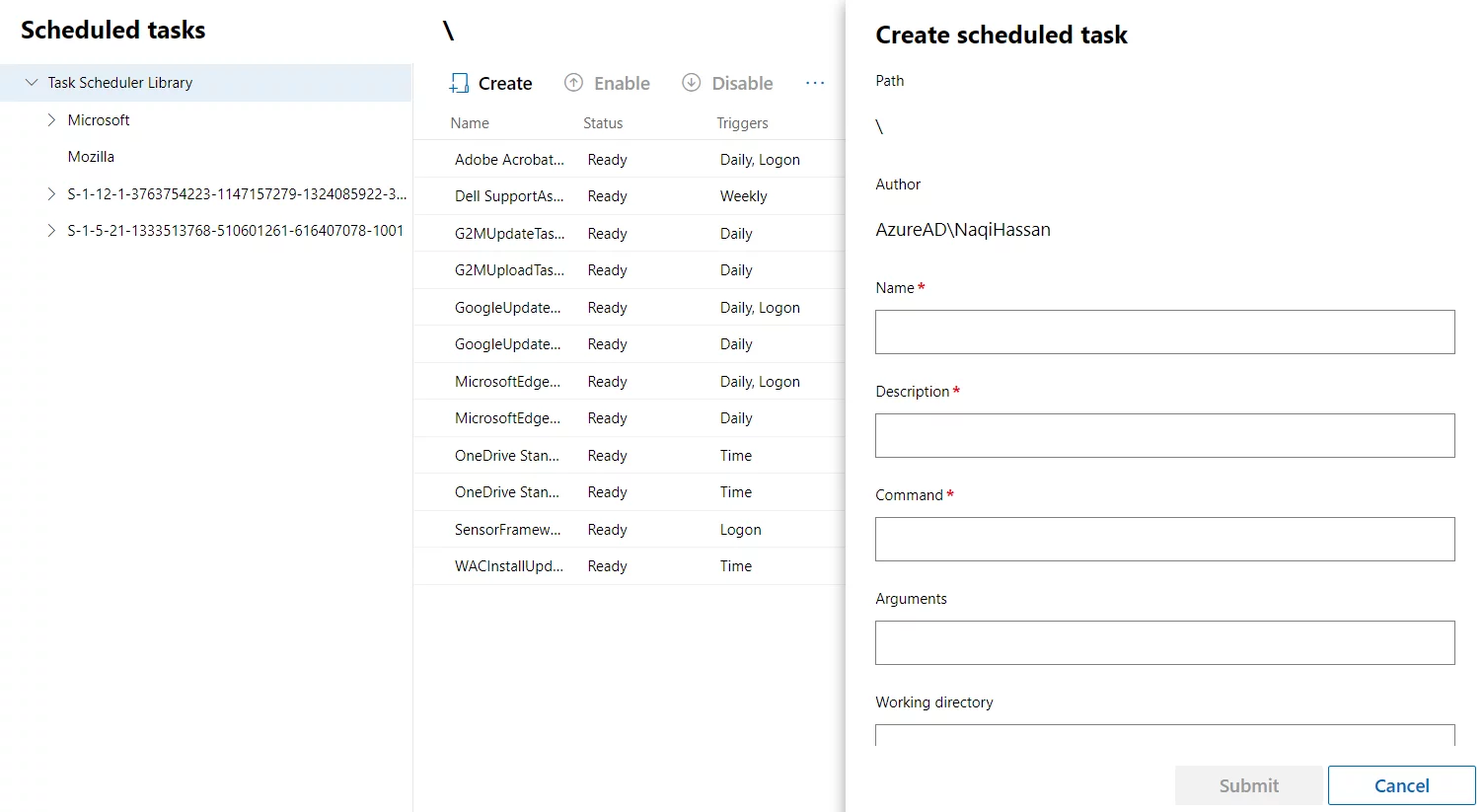 Create a scheduled task