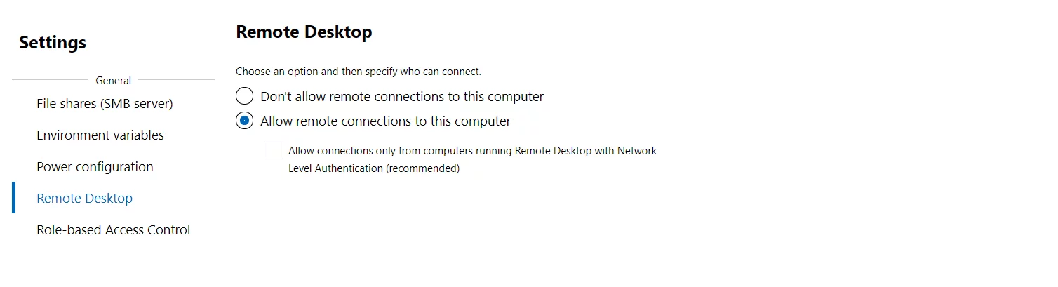 remote desktop connection