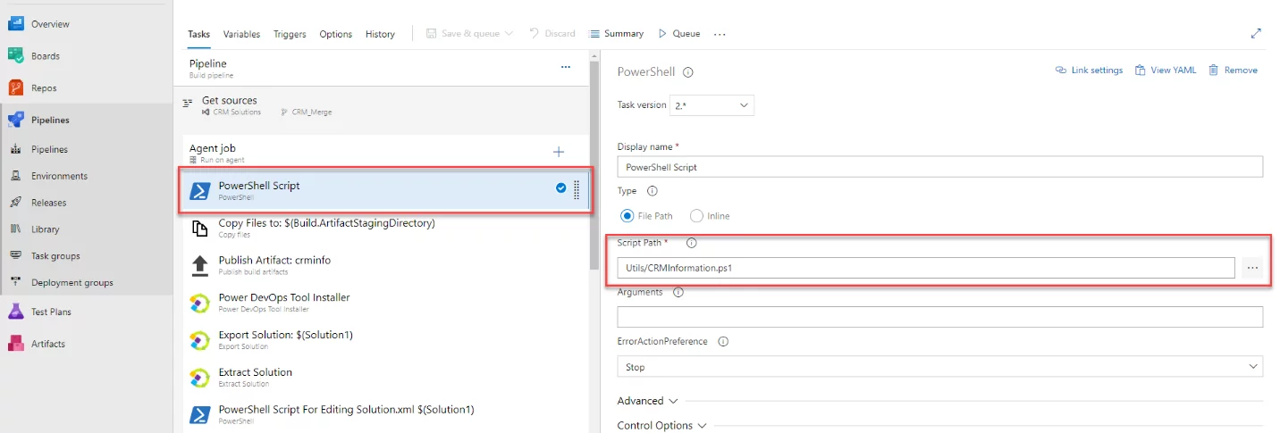 Set Global Variables