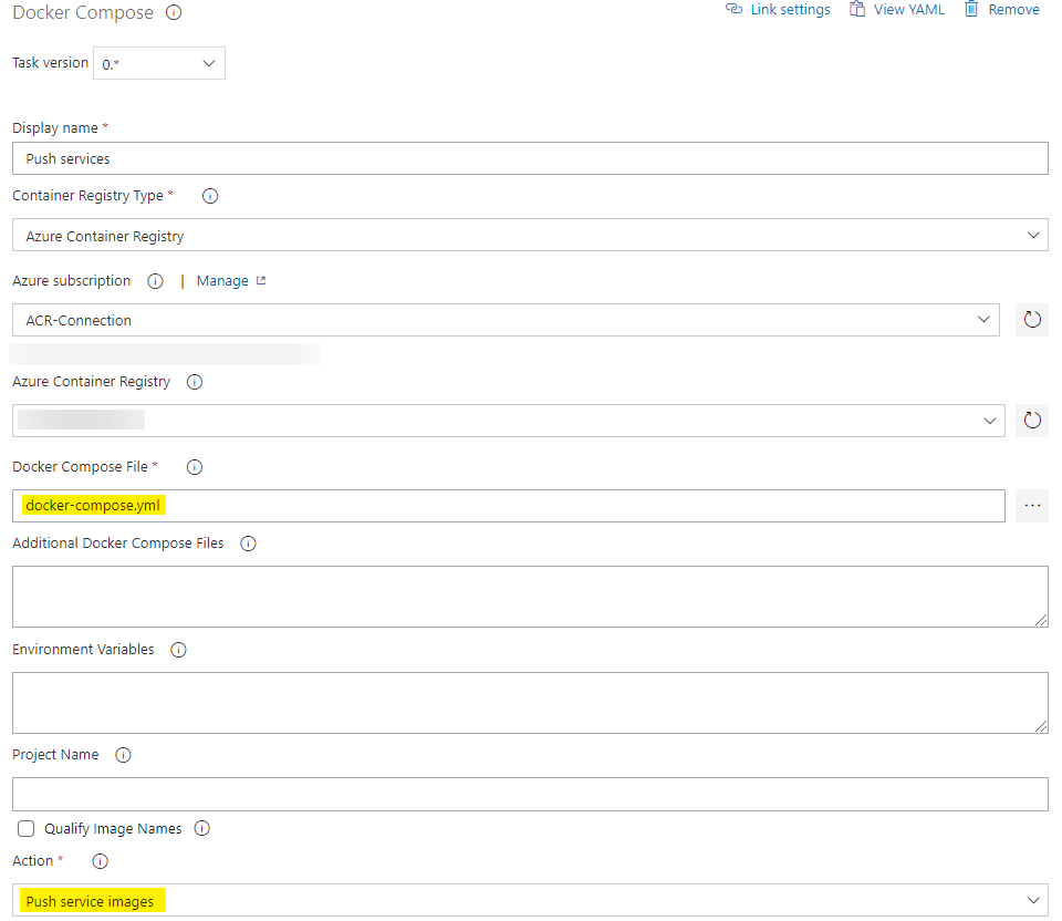 Push Services | Docker Compose