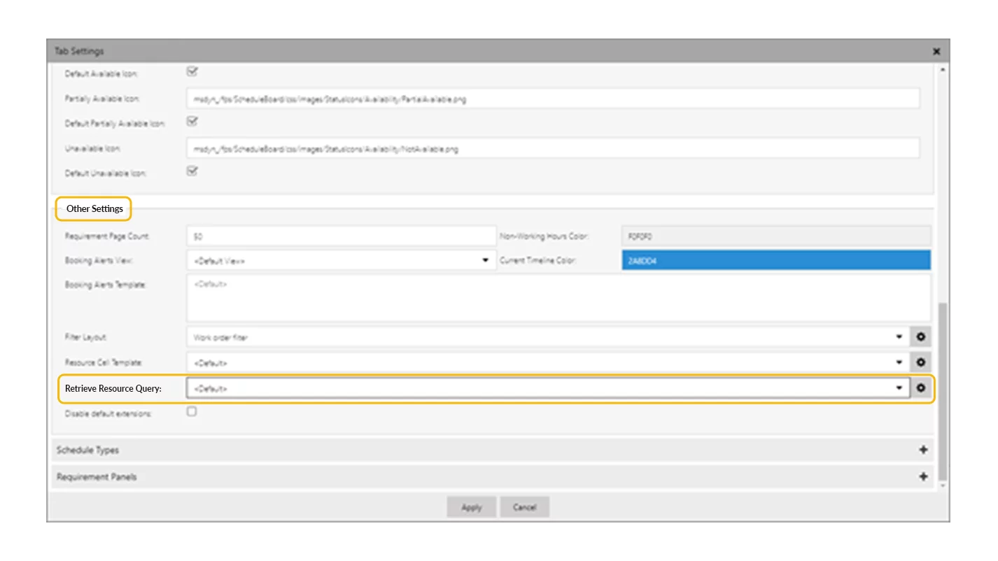 This image shows retrieve Resources Query