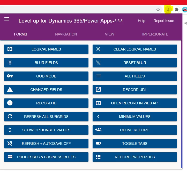 this image shows Level Up for Dynamics 365- Dynamics 365 instance