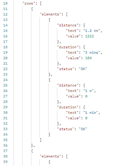 Infographics show Google Distance Matrix API Multiple Destinations and Origins