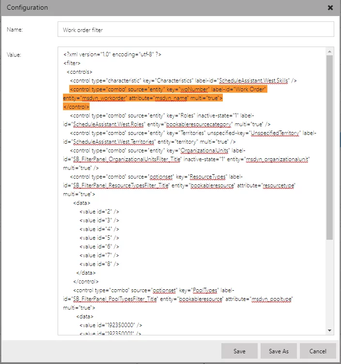 This image shows the Edit the code by adding your filter query