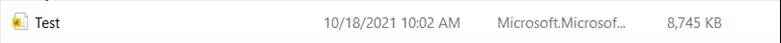 this image shows the file size