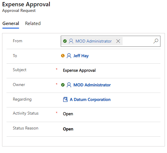 this image shows custom approval activity in Power Apps