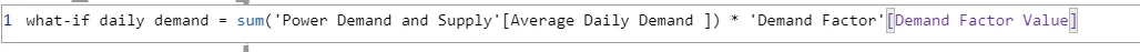 this image shows What-if parameter