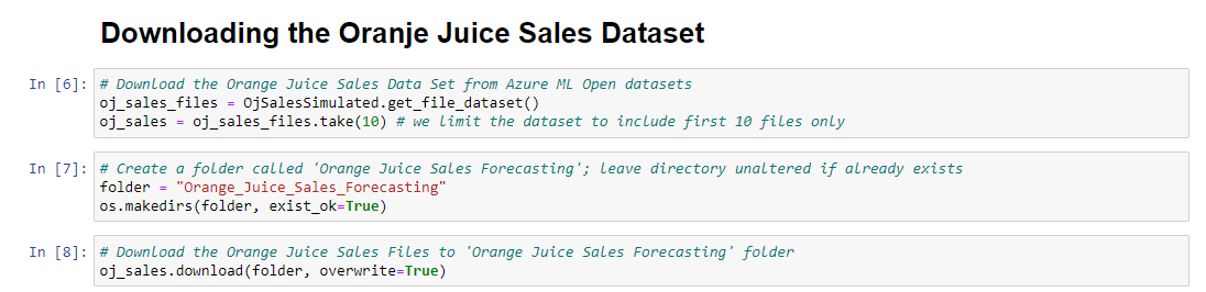Dataset from Azure open datasets