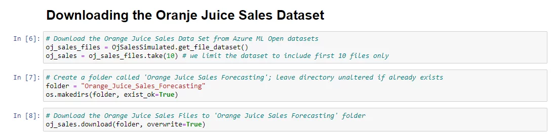 Dataset from Azure open datasets