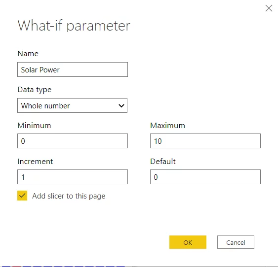 This image shows What if parameter