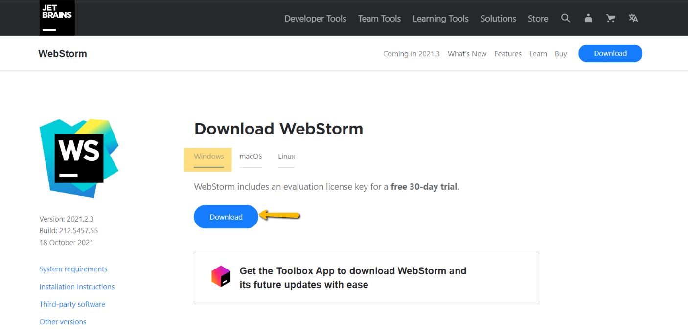 download WebStorm