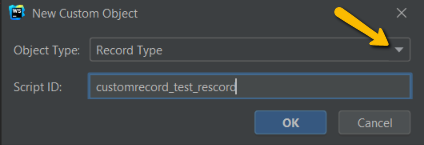 this image shows the Custom Object > Select Record Type from Drop Down list and give ID