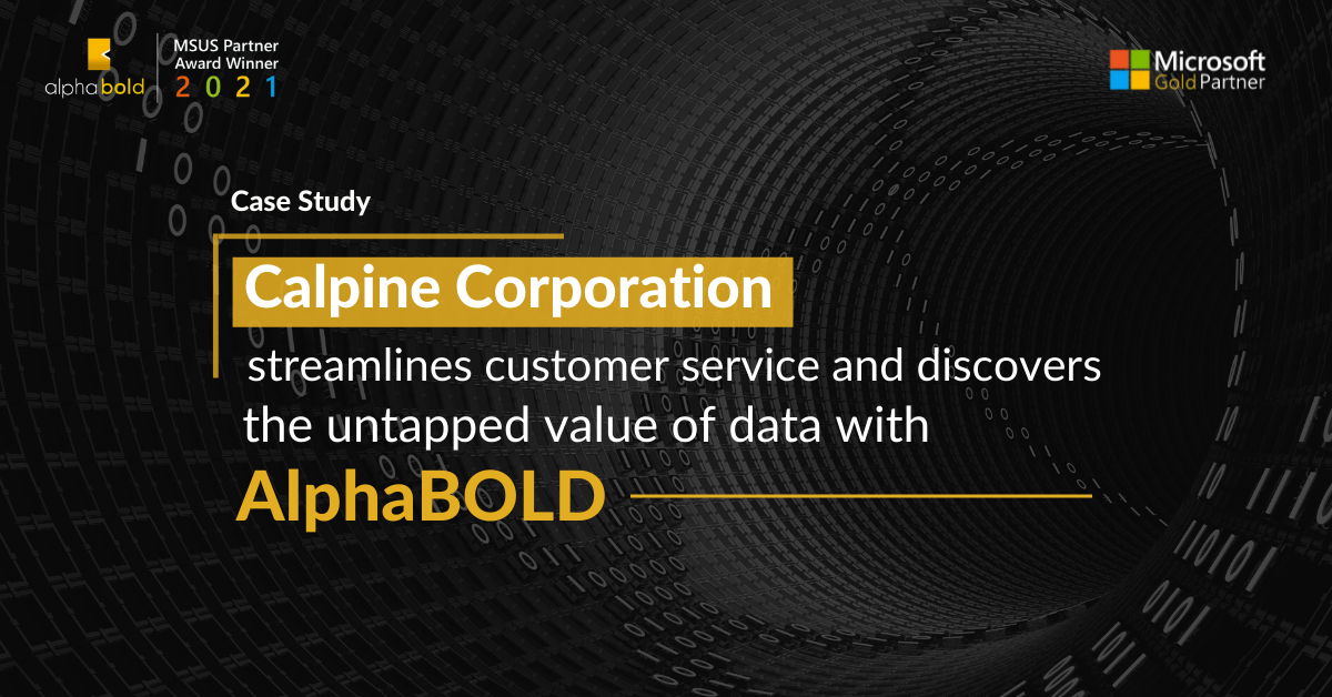 AlphaBOLD Empowers Calpine Unified Data, Enhanced Insights