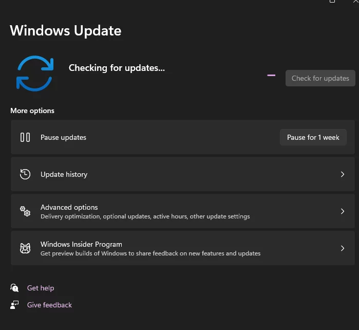 Check if any windows updates are pending