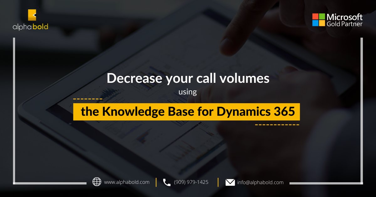 Decrease your call volumes using the Knowledge Base for Dynamics 365
