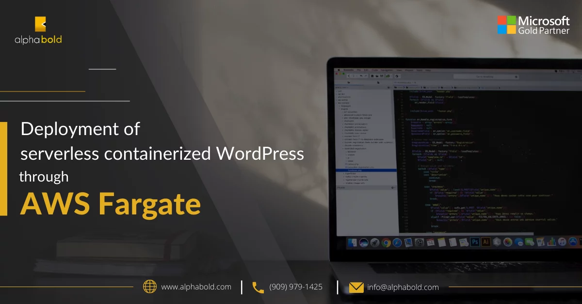 this image shows Deployment of Serverless Containerized WordPress through AWS Fargate