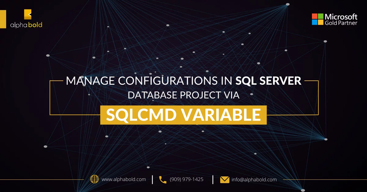 This image shows the Manage configurations in SQL Server Database project via SQLCMD variables