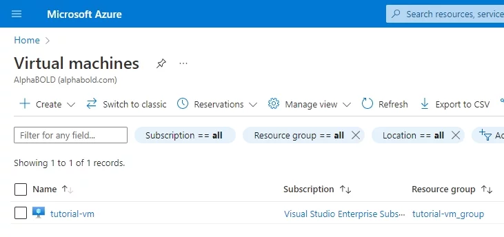 this image shows the VM deployment progress