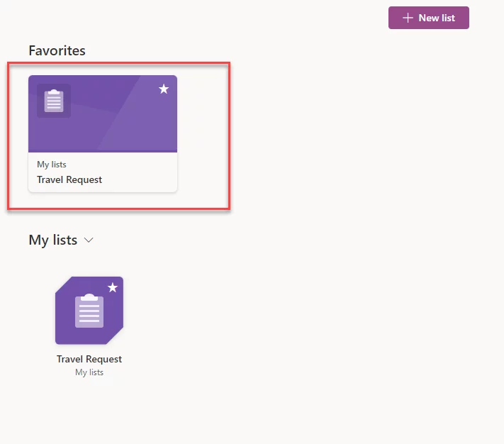 Infographics show favorite marked lists