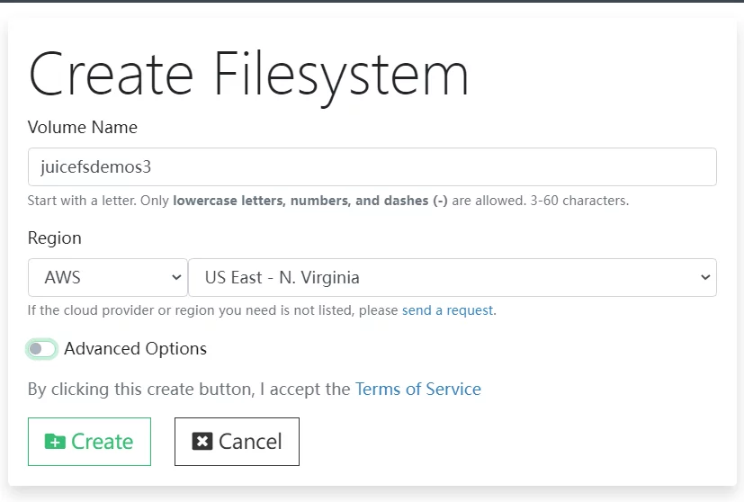 create a new File System