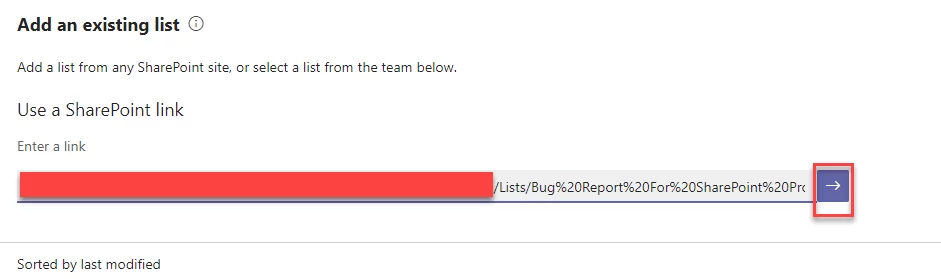 Infographics show URL of the “Bug Report for SharePoint Projects”