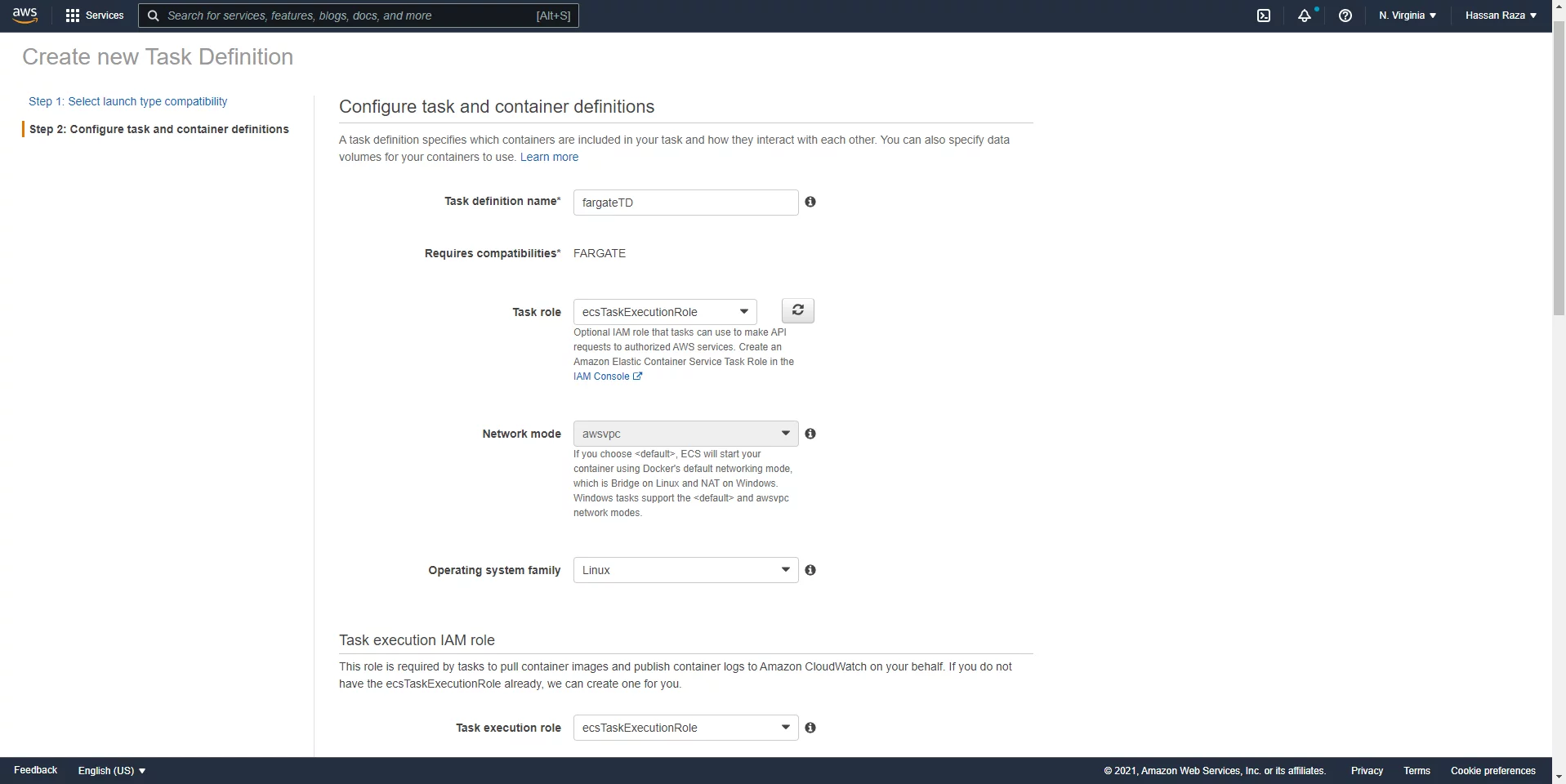 Select Linux as OS type