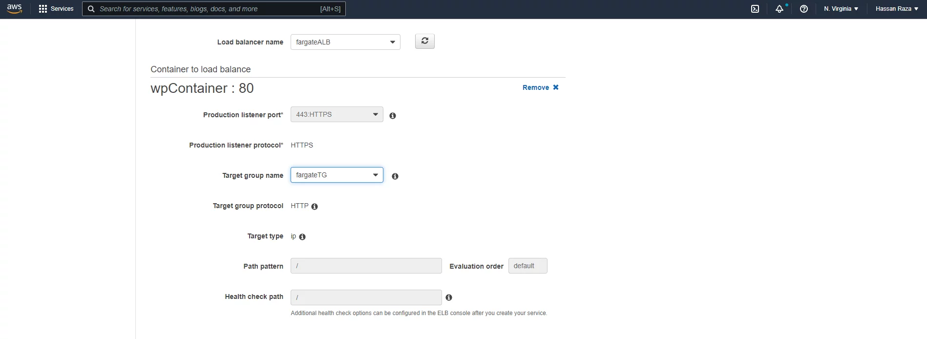 Add the https listener port
