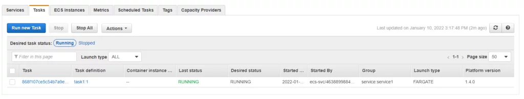 this image shows Configure auto scaling for your container - Deployment of Serverless Containerized WordPress through AWS Fargate