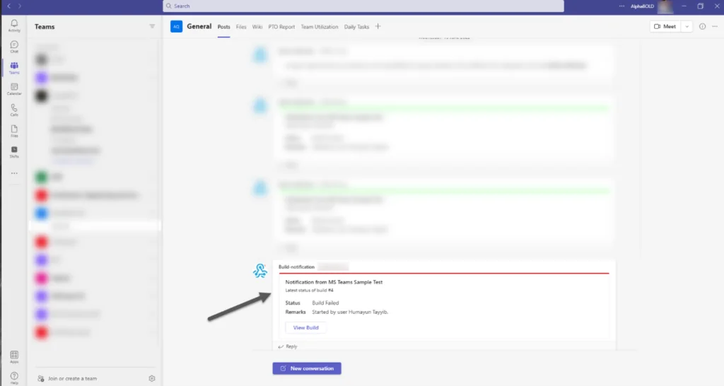 Infographic that shows the generate a notification on MS Teams