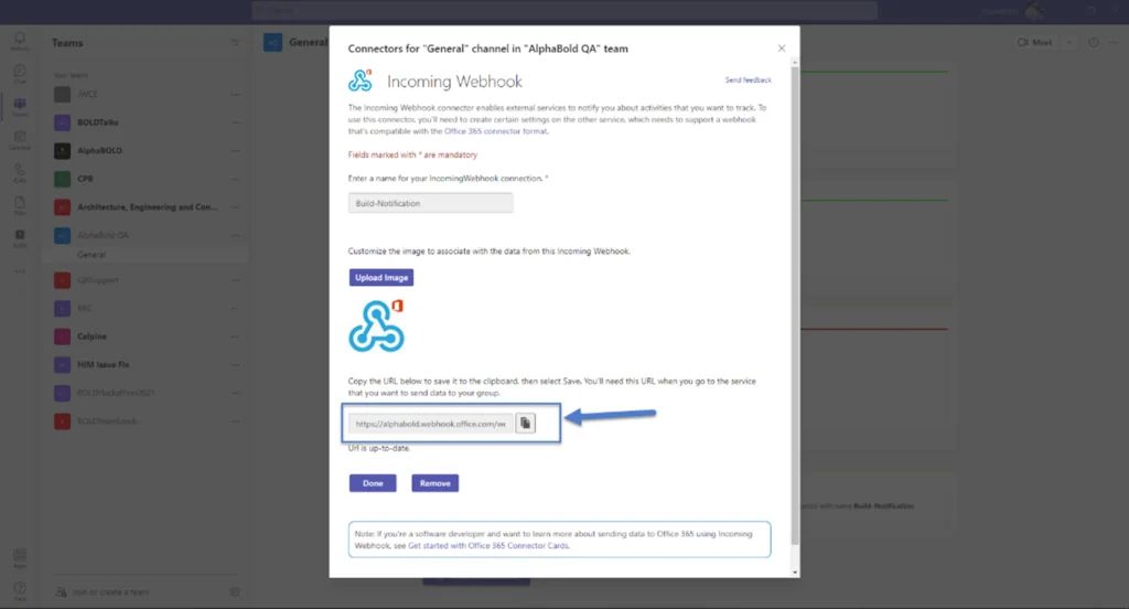 Infographic that shows the Webhook and click the “Create” button