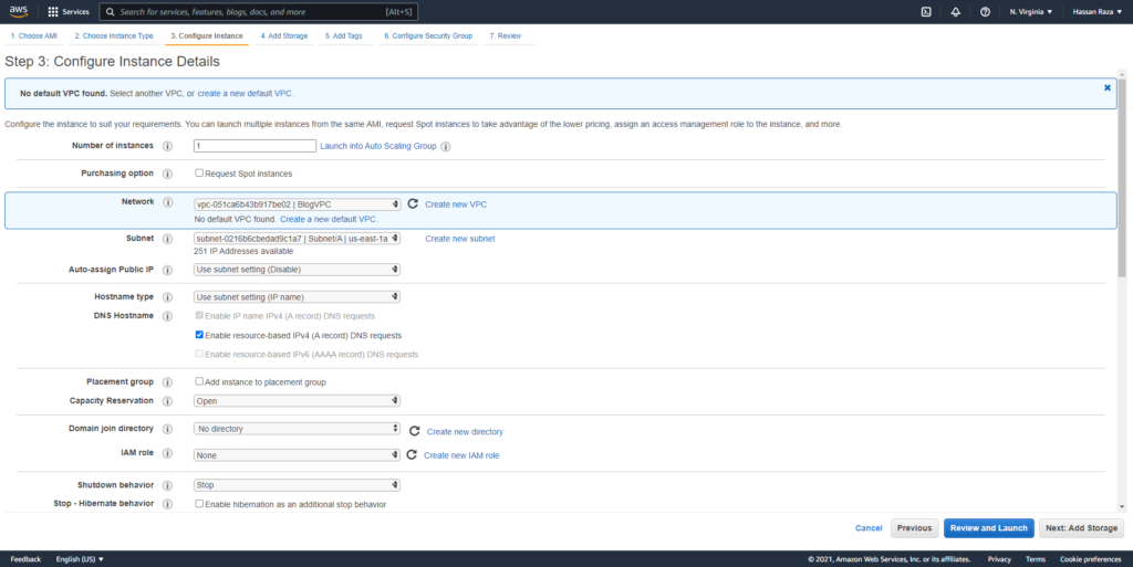Infographic that show you some options to configure your instance