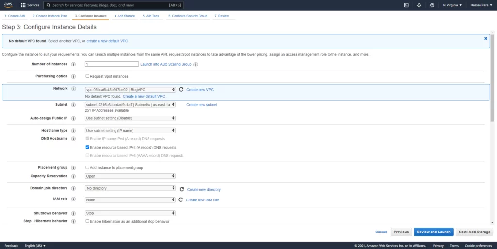 Infographic that show you some options to configure your instance