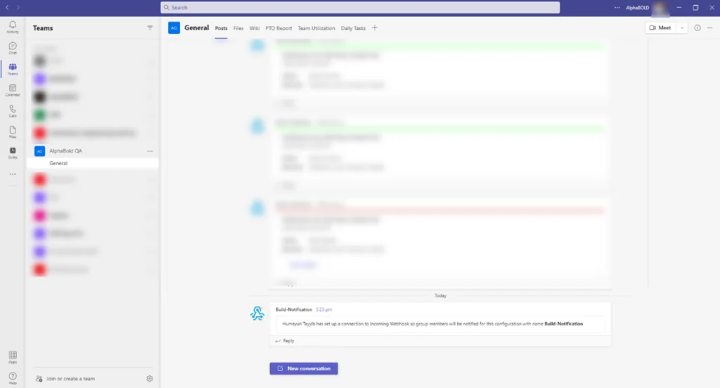 Infographic show the webhook is created successfully