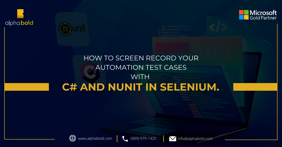 How to screen record your automation test cases with C# and NUnit in Selenium How to screen record your automation test cases with C# and NUnit in Selenium