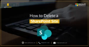 Infographics show how to delete a SharePoint site