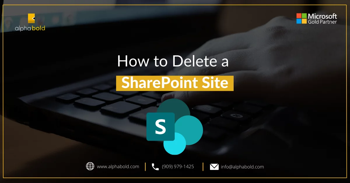 Infographics show how to delete a SharePoint site