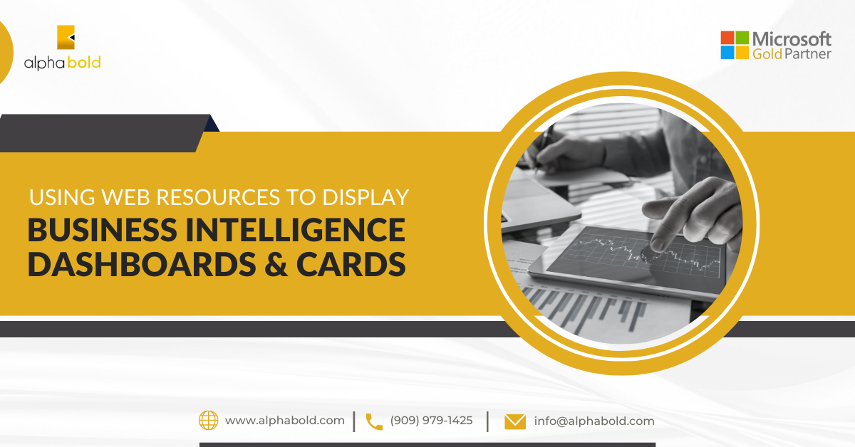 Using Web Resources to Display Business Intelligence Dashboards & Cards