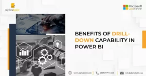 Infographics show the benefits of drill-down capability in Power BI